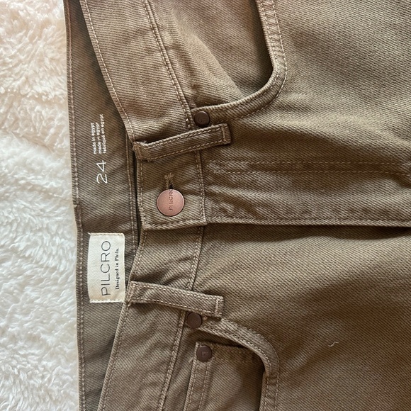 Pilcro super wide leg green denim - Picture 2 of 5